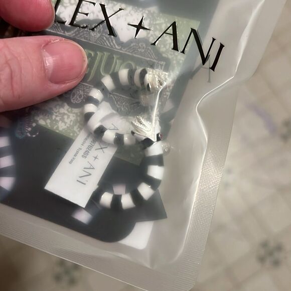 Alex And Ani Limited Edition Beetlejuice  Hoop Earrings SOLD OUT - Picture 7 of 7
